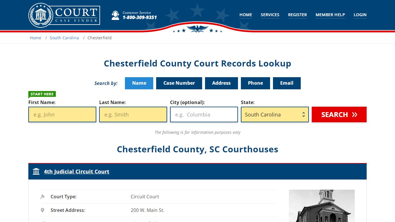 Chesterfield County Court Records | SC Case Lookup